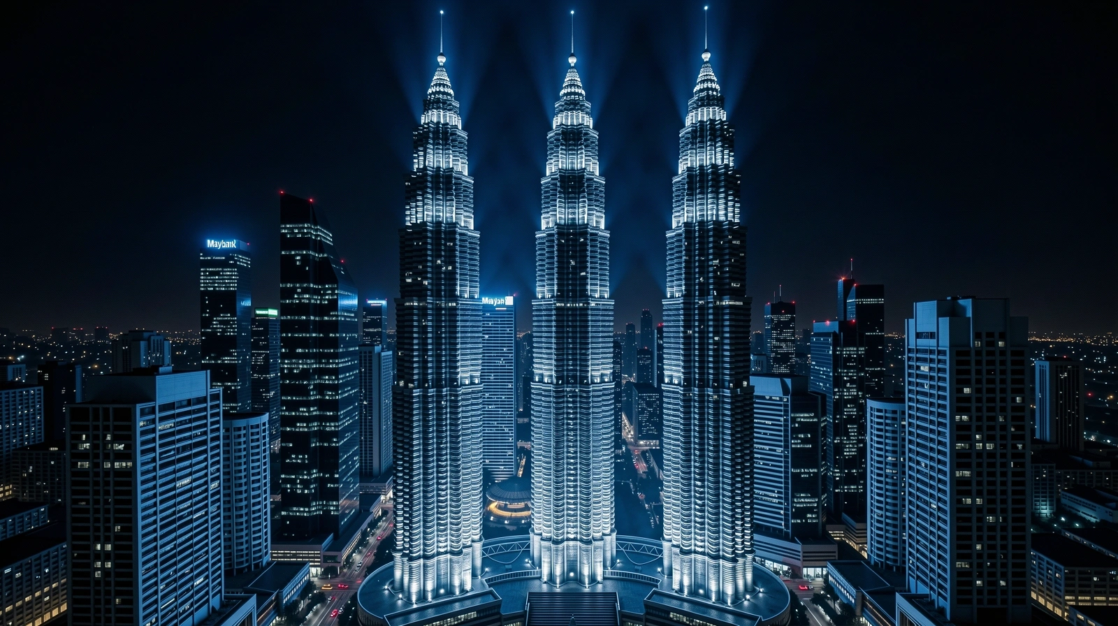 Kuala Lumpur skyline at night