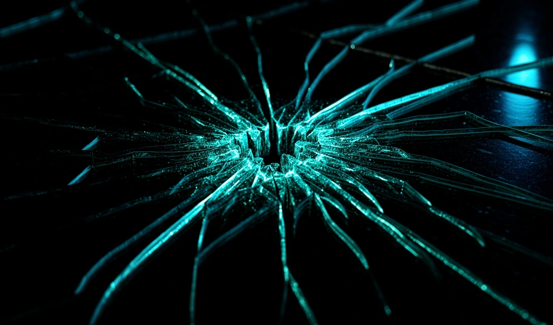 Data refractions in obsidian glass