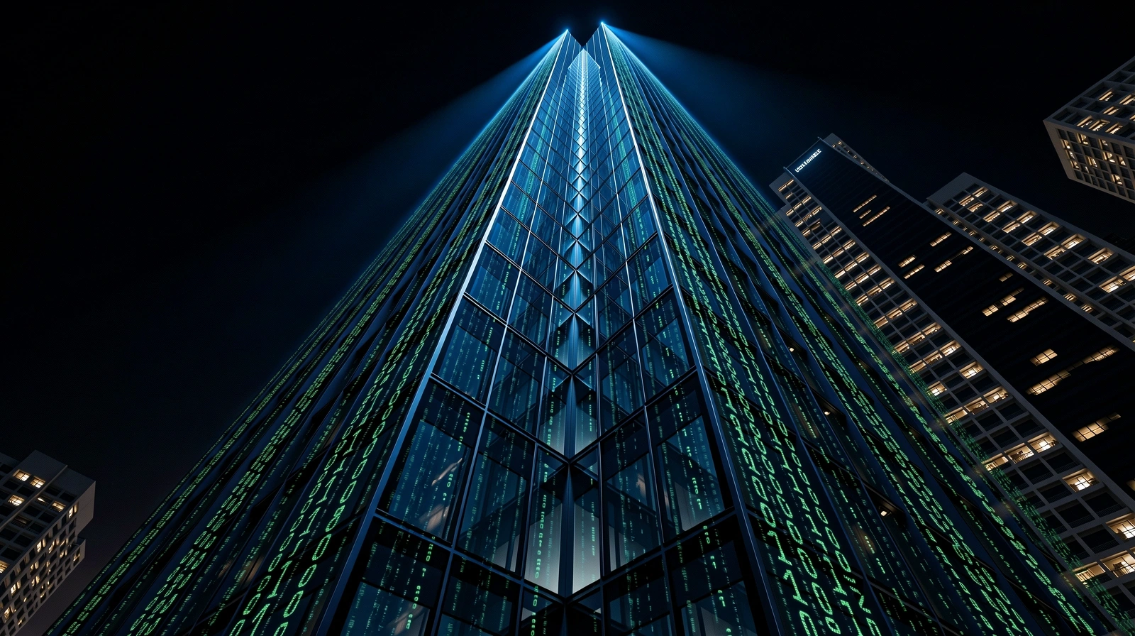 Futuristic Kuala Lumpur architecture at night